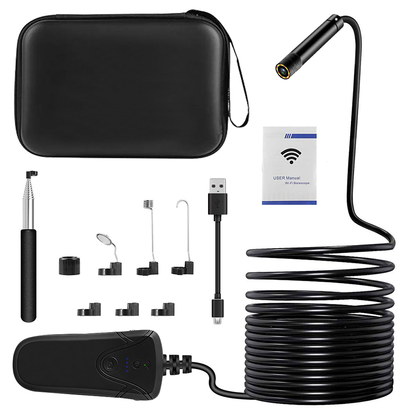 Trådlöst endoskop 2,0 megapixlar HD WiFi Borescope vattentät inspektion Snake Camerafor Android, iOS och Windows, iPhone, Samsung, Tablet, Mac